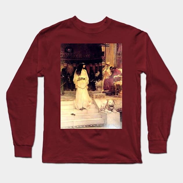 Marianne Leaving the Judgement Seat of Herod - John William Waterhouse Long Sleeve T-Shirt by forgottenbeauty